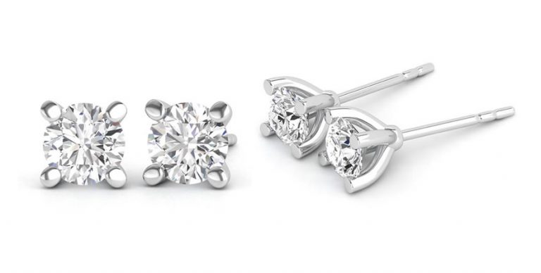 Elegante diamanten oorknoppen met schitterende diamanten, ideaal voor dagelijks dragen en speciale gelegenheden